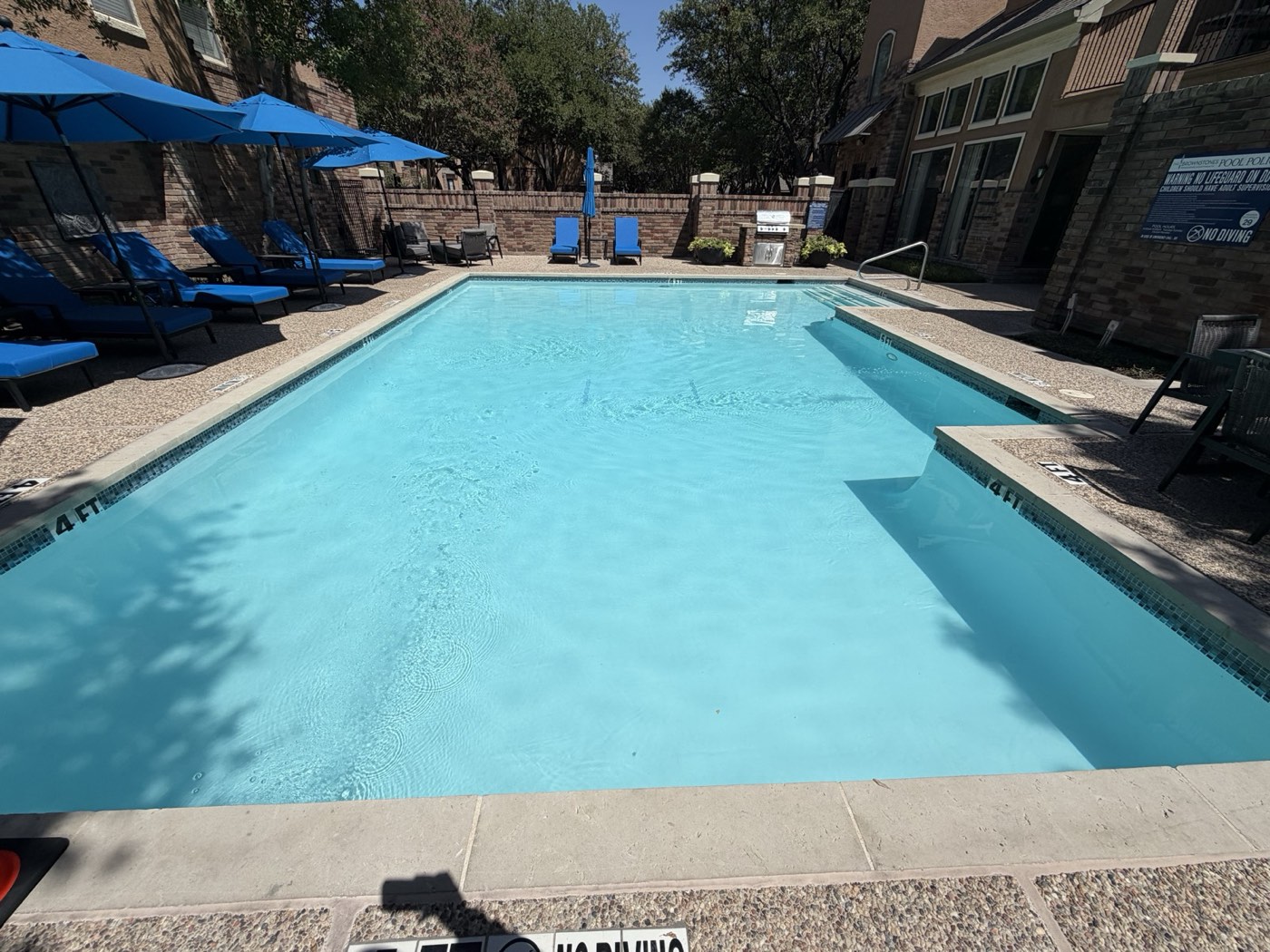 Apartment community swimming pool